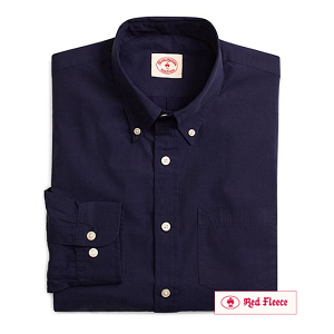 Solid Navy End-on-End Sport Shirt